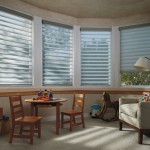 cordless shades in a child's room with motorization