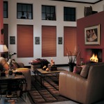 Chicago home with insulating window treatments on windows in living room