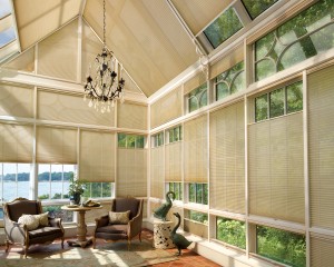 patio glass sun room with skylight shades in Vancouver WA