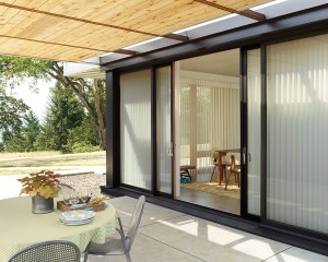 Hunter Douglas floor to ceiling sliding glass door blinds
