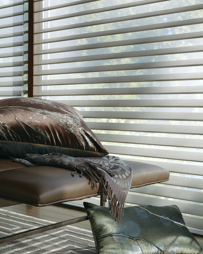 Sihouette sheer window treatments on large windows in Chicago IL