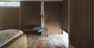 Roman Shades offer Blackout blinds fabrics and top down in Vancouver WA bedroom