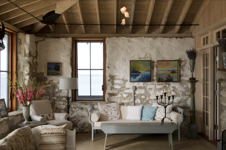 rustic home decor with vintage art