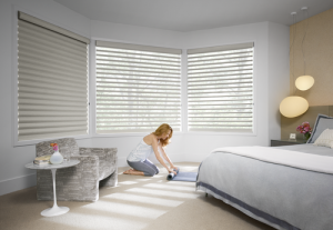 simple automation bedroom pirouette shades