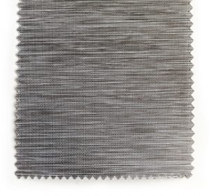 charcoal and light gray lined fabric swatch for roller shades in Chicago IL