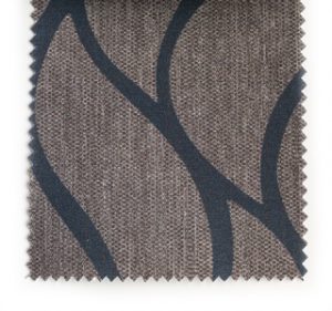 brown and black patterned fabric swatch for roller shades in Portland OR