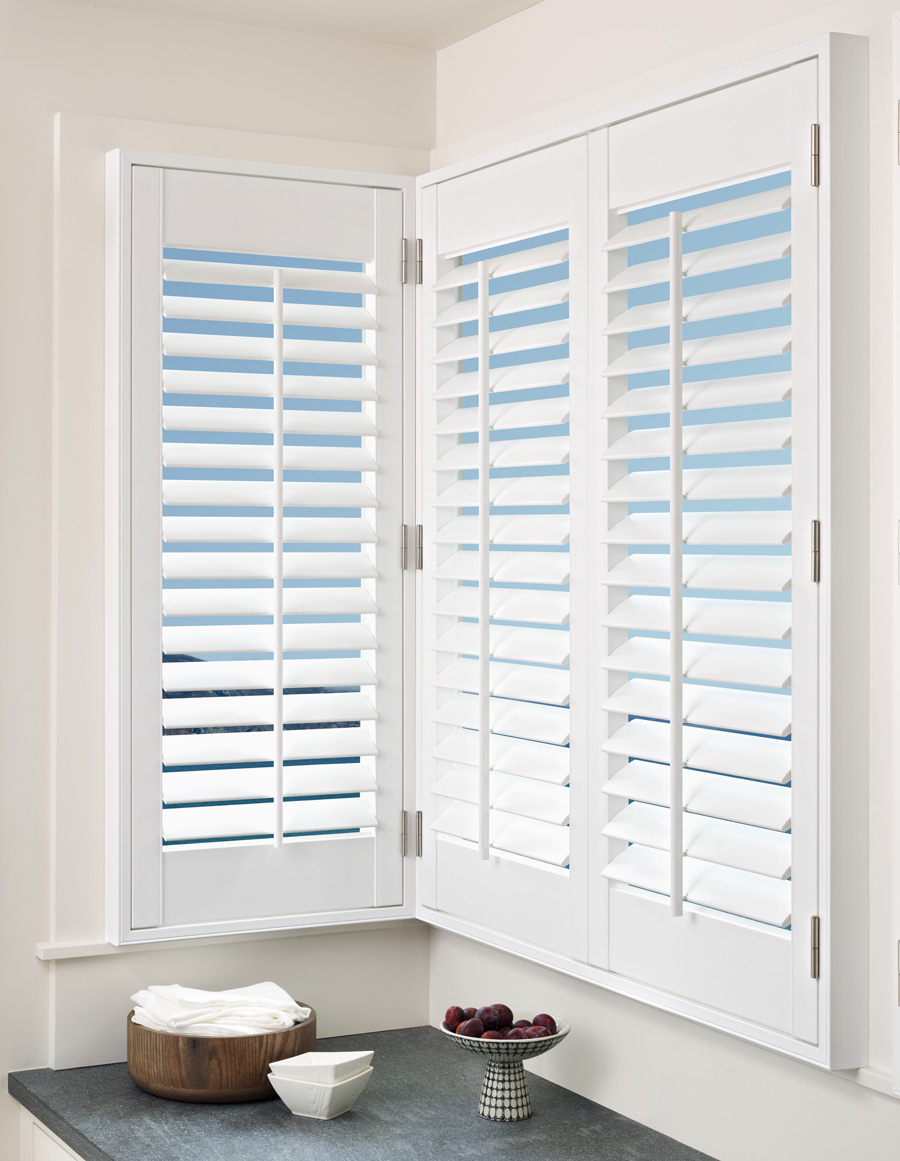 Best Plantation Shutters Corner Fit Front Tilt Palm Beach By