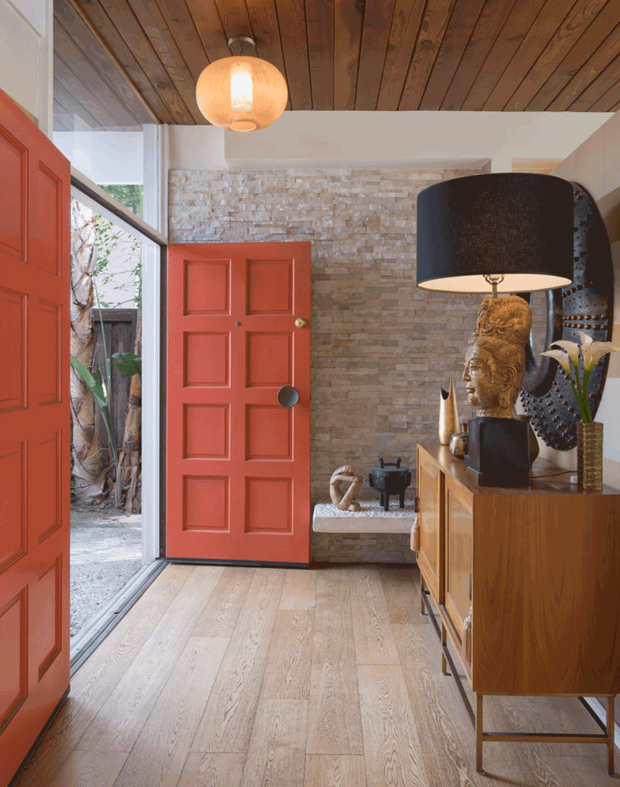 living coral beautiful entryway