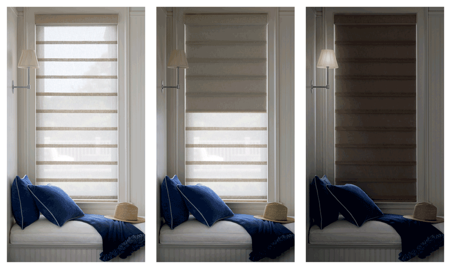 best blackout shades and room darkening with dual shades Hunter Douglas Hinsdale 60521