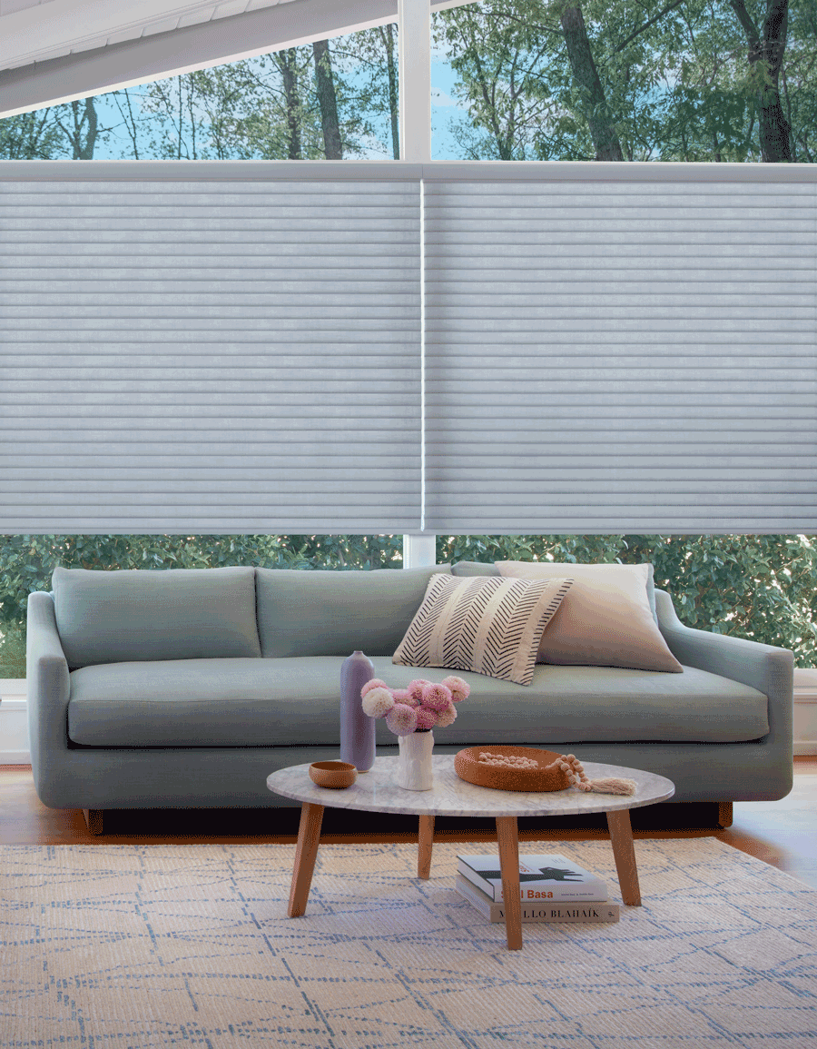 hunter douglas sonnette shades for large windows floor to ceiling shades Chicago 60611