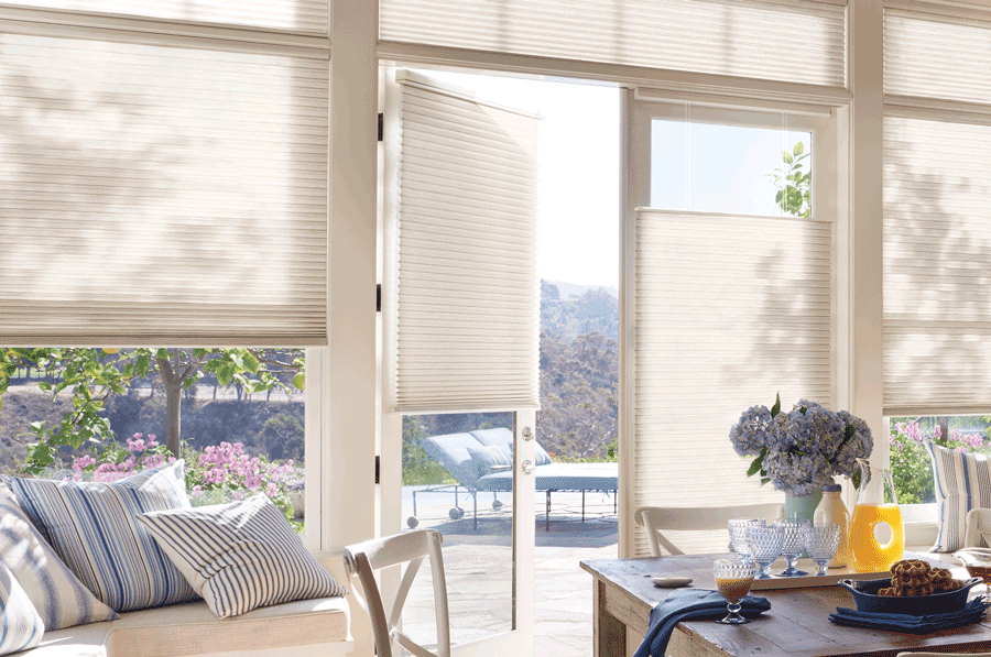 summer ready home outdoor entertaining with Hunter Douglas french door shades Hinsdale 60521