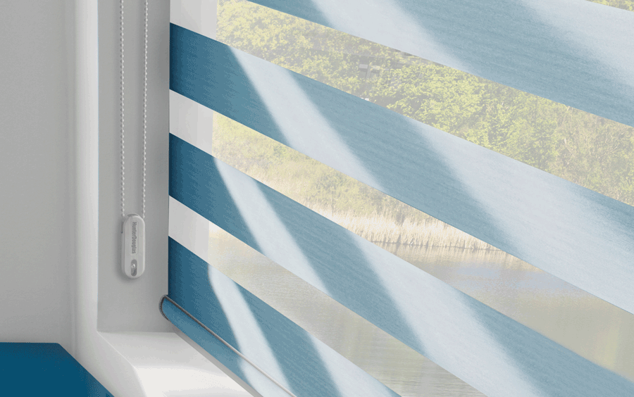 continuous cord loop with cord tensioner installed for child safe shades Hinsdale 60521