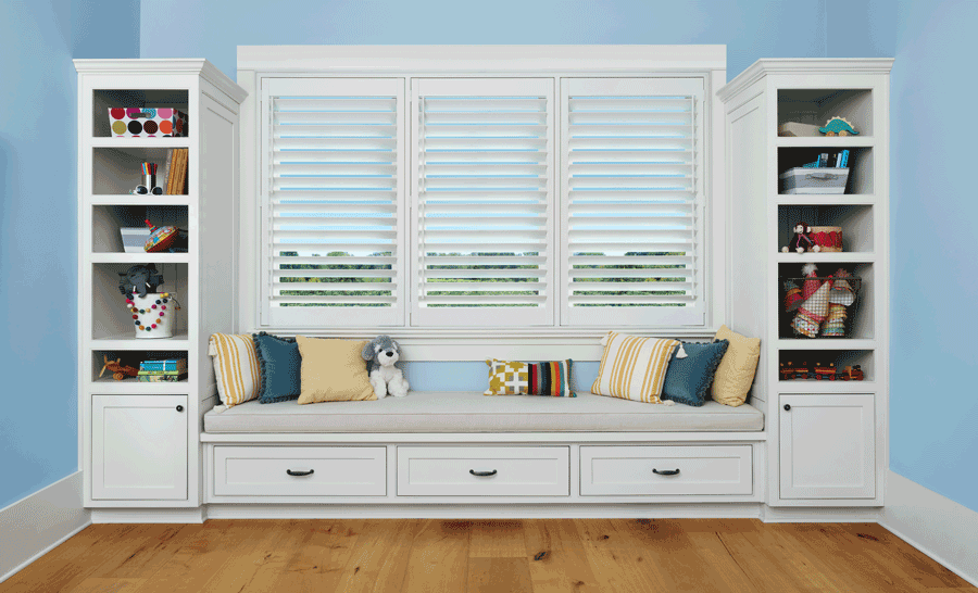 plantation shutters for cordless window treatments no blind cords necessary Vancouver WA