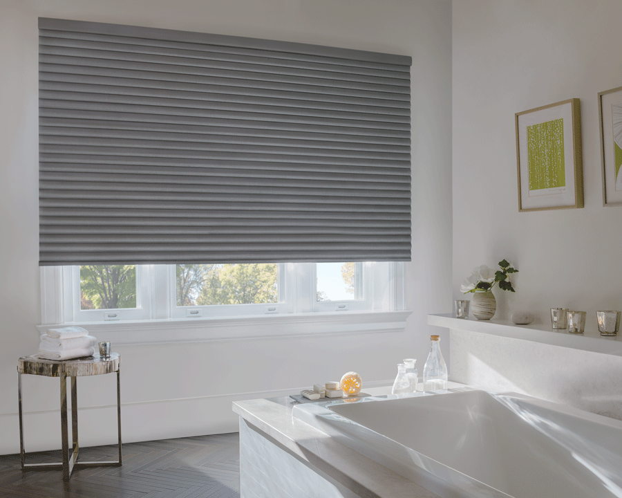 bathroom gray window shades for room darkening privacy Chicago 60657