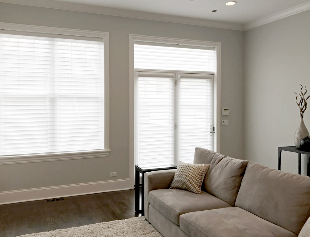 sheer window shades on french doors in Chicago IL