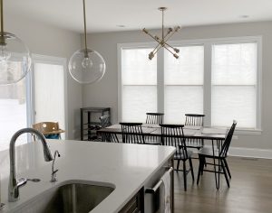 kitchen with light filtering dual shades in Chicago IL
