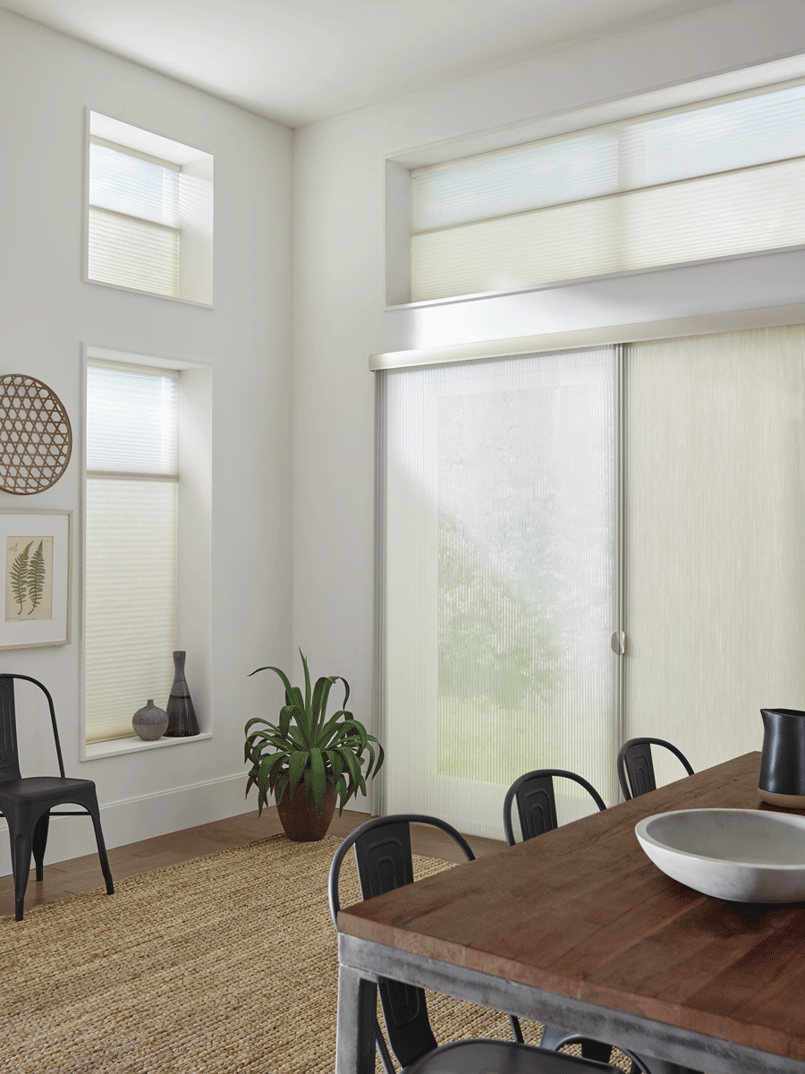 Add honeycomb shades to your Chicago space.