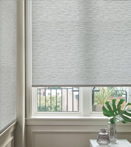 designer roller shades in gray Chicago 60614