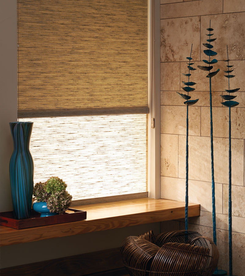 dual roller shades with alustra woven textures fabrics in Vancouver WA