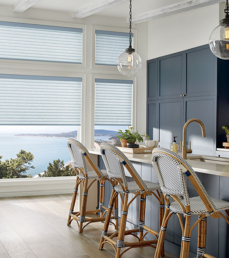 cellular roller shades in kitchen for energy efficiency in Vancouver WA home