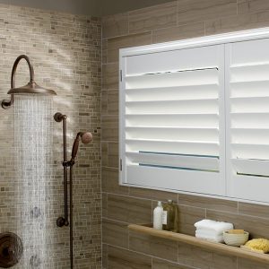 white shutters inside a shower in Beaverton OR