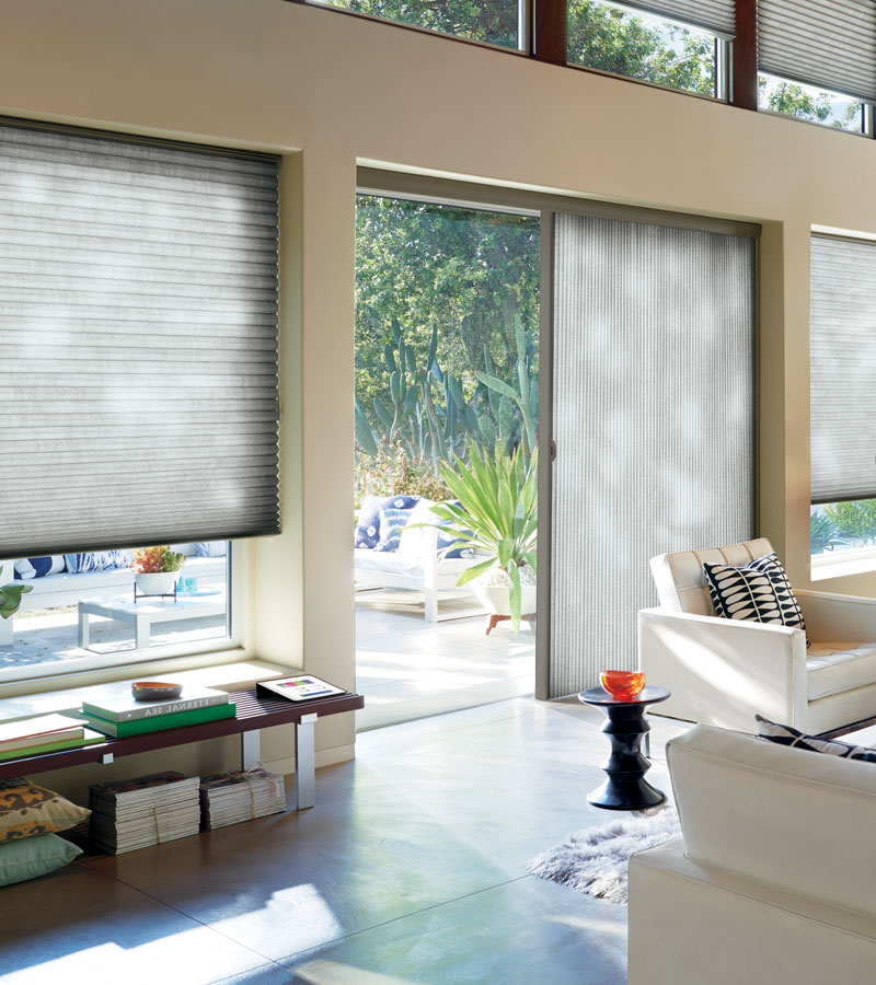 duette honeycomb shades for sliding glass doors in Portland OR