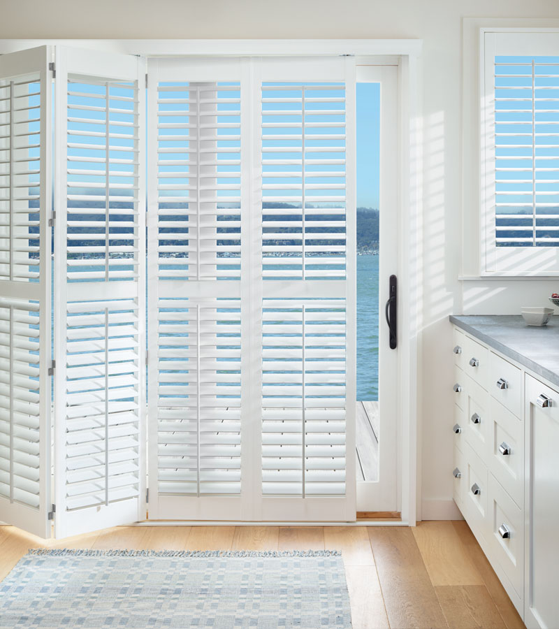 white shutters for sliding glass doors Vancouver WA