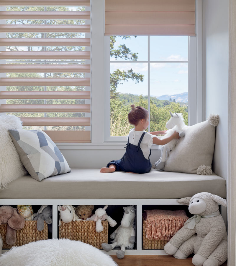 child safe pirouette shades in child's bedroom in Hinsdale IL