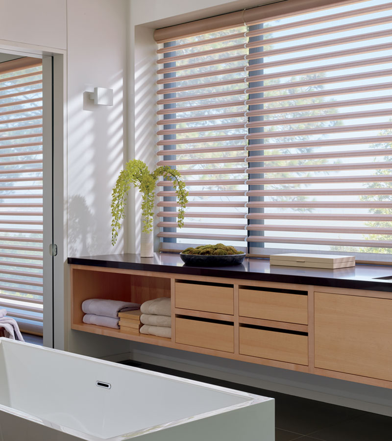 pirouette window shadings in Vancouver WA bathroom