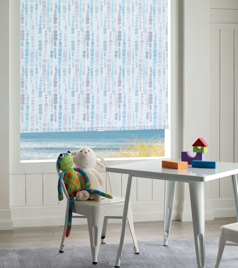 patterned cordless roller shades in Vancouver WA