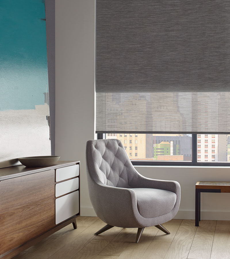 dual roller shades for soft light and room darkening solutions in Chicago 60611