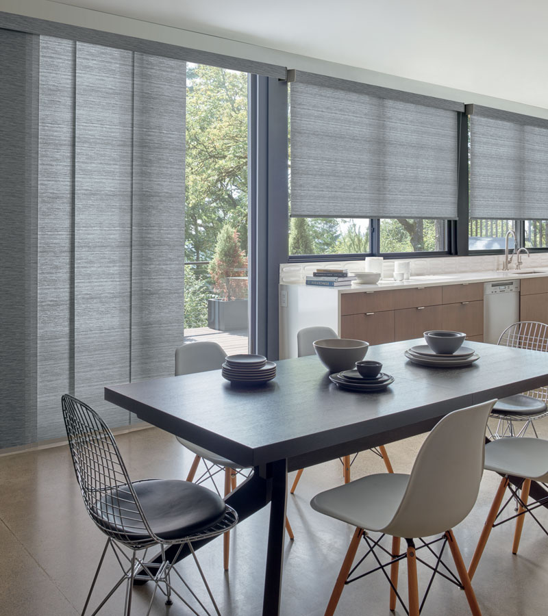 vertical shades with roller shades Chicago 60618