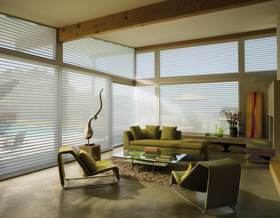 after floor to ceiling window shades in Vancouver WA home