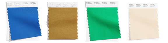 fabric swatches for blue and camel brown living room