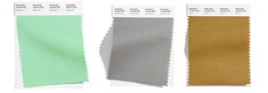 fabric swatches for green and neutral kitchen