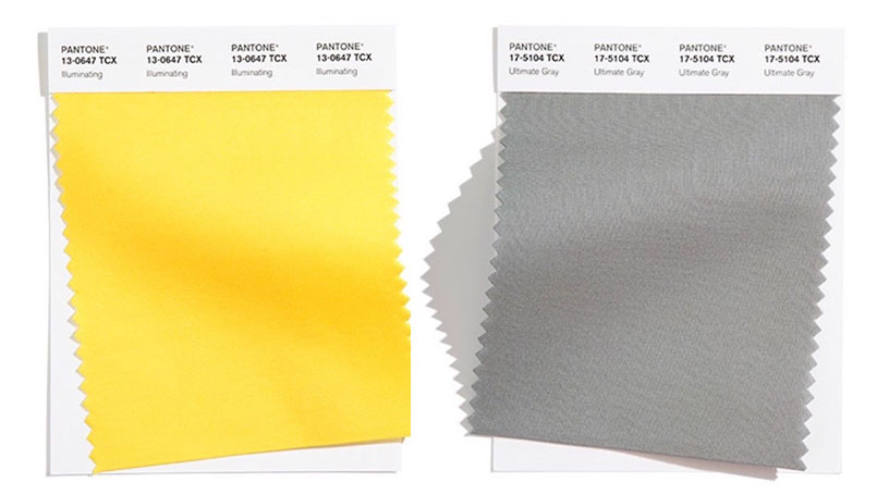 Illuminating yellow and ultimate gray color swatches.