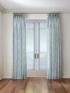 French doors with drapery panels for Portland OR homes