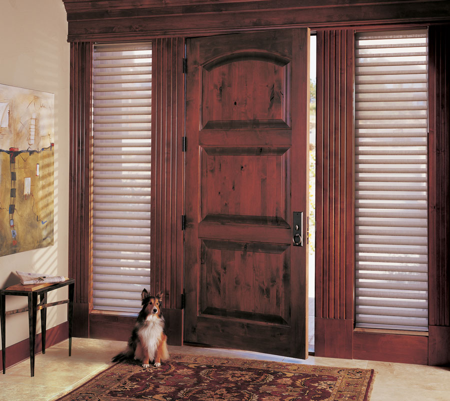 Entryway with silhouette shades in Chicago IL