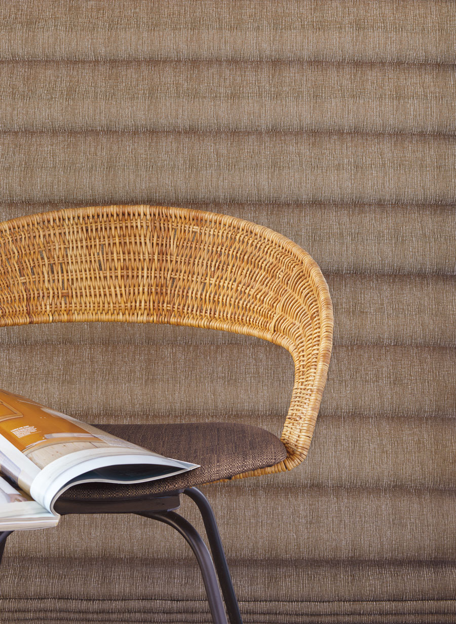 lush brown roman shades in Portland, OR living room