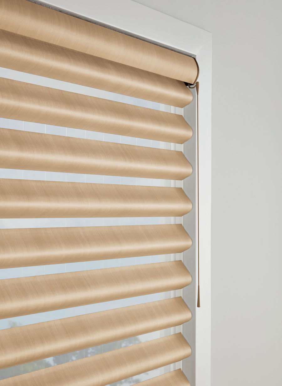 Pirouette shades with wand motorization in Chicago