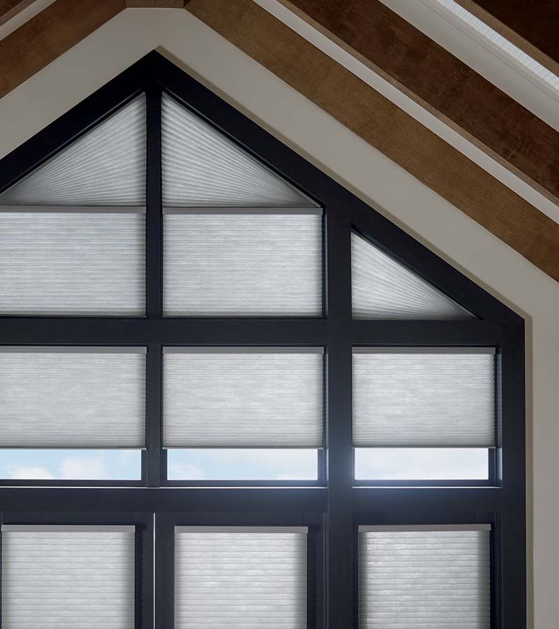 entryway windows with honeycomb energy efficient shades for UV protection