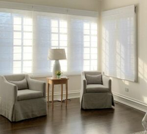 alustra powerview smart technology window shades in master bedroom
