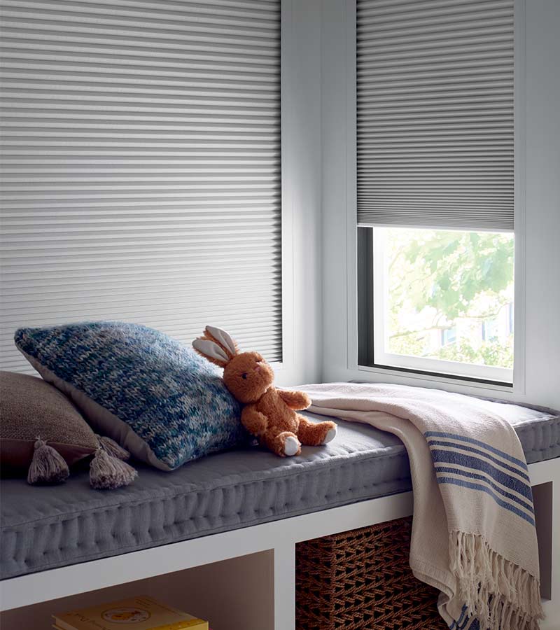 kids playroom with blackout shades trackglide window shades in Winnetka, IL