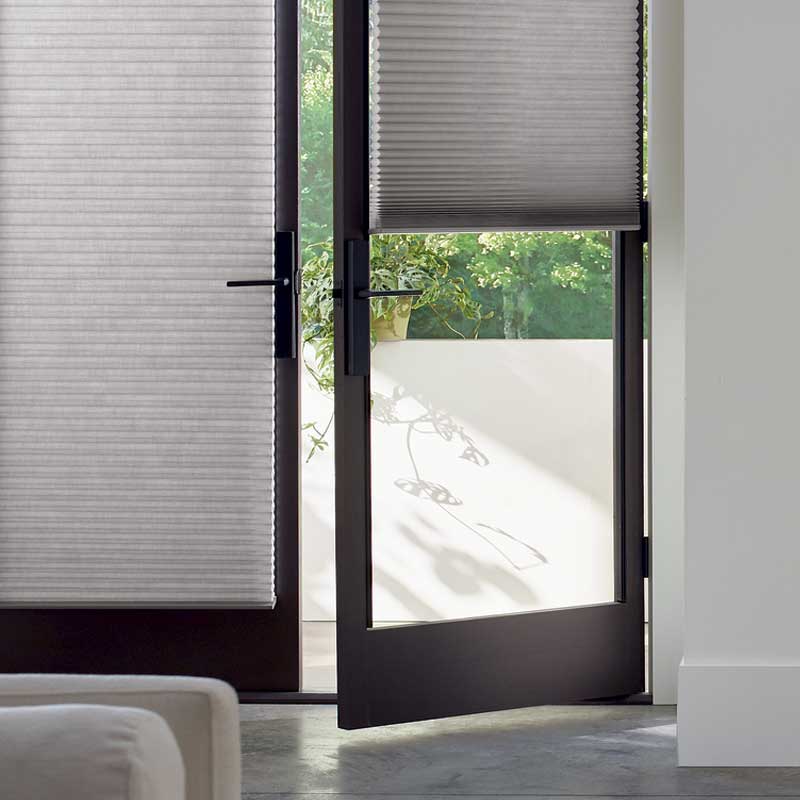 duette honeycomb shades for glass doors