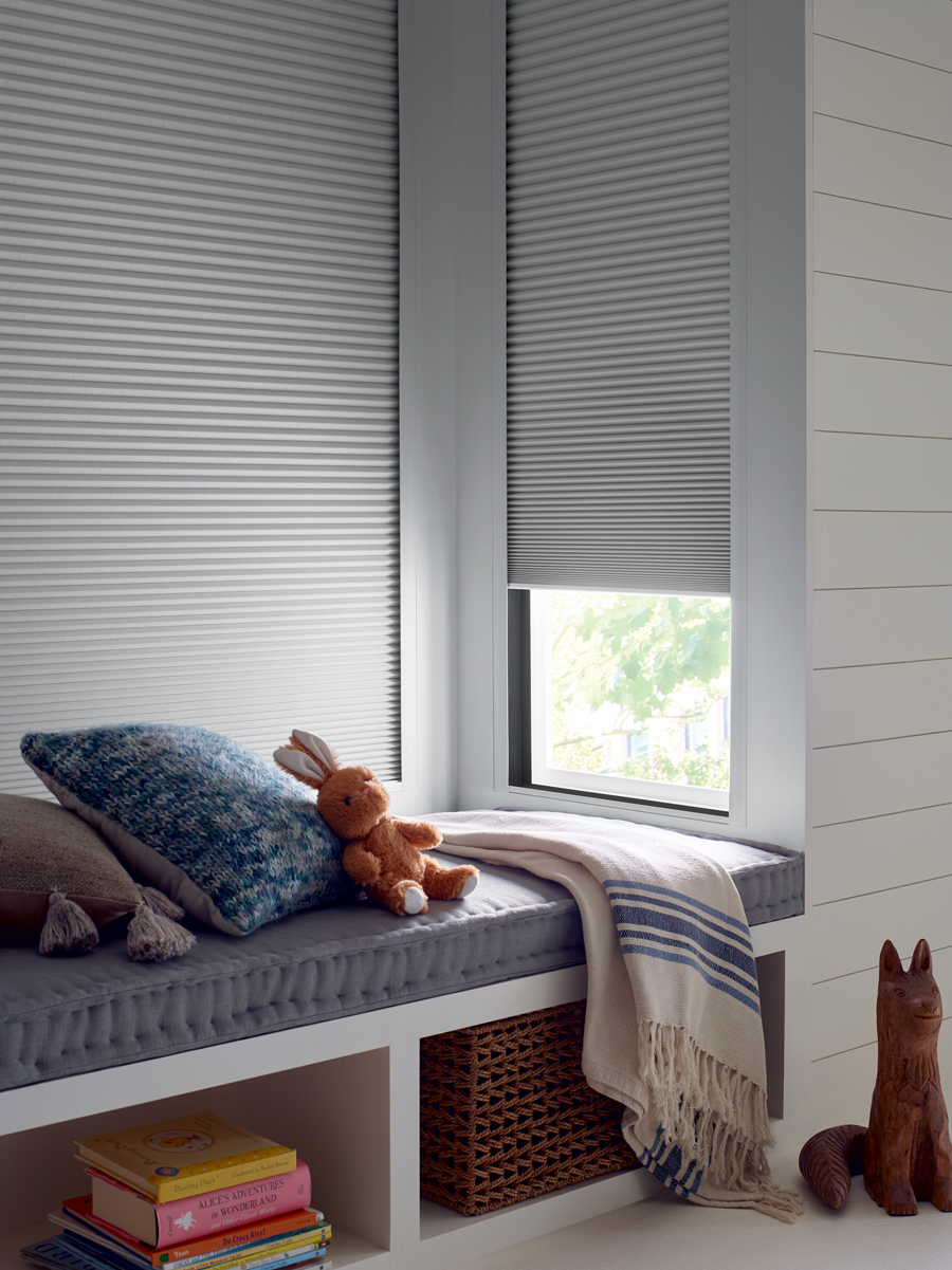 cellular shades for room darkening with side channels to block light and heat