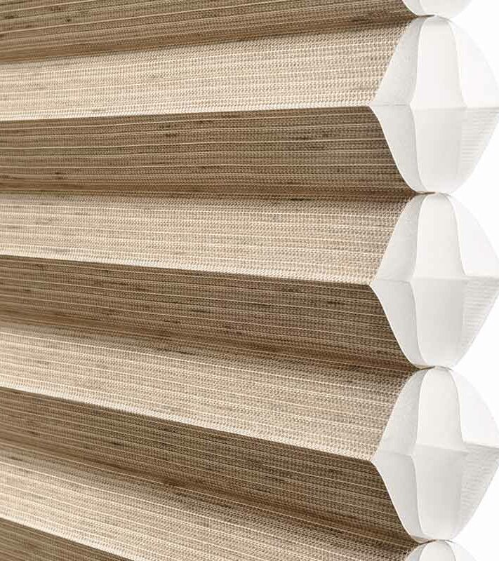 vertical view of honeycomb shade detail