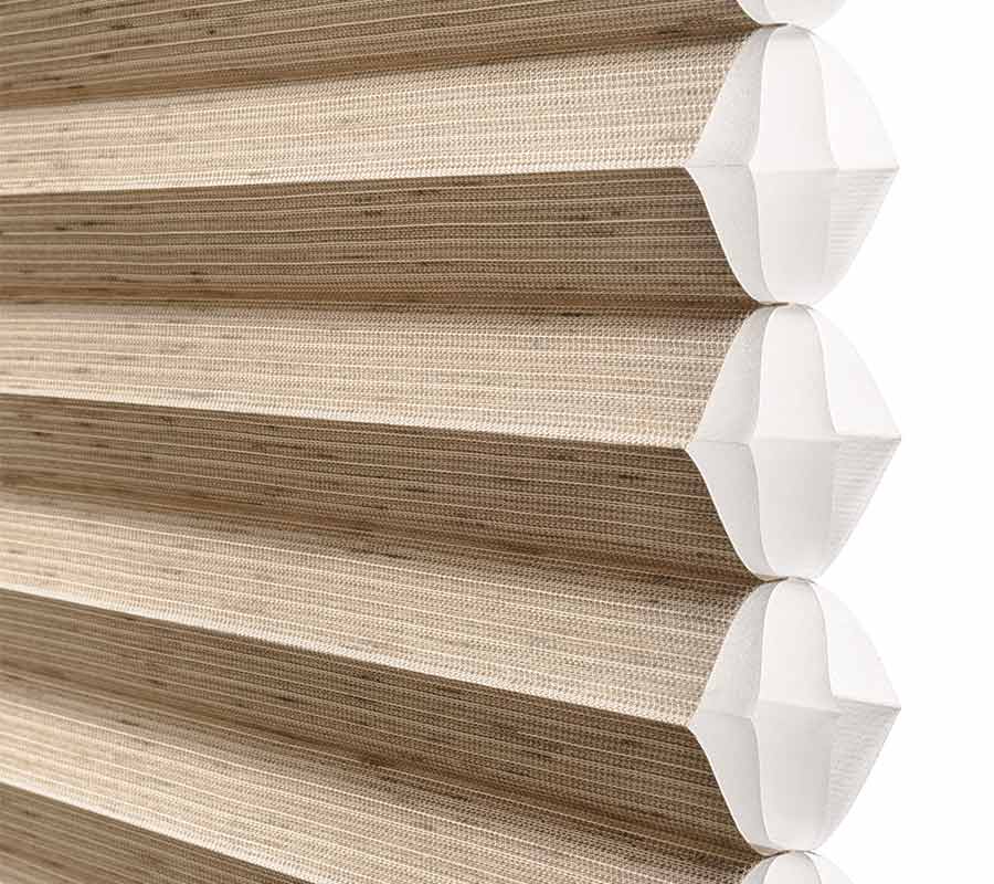 vertical view of honeycomb shade detail