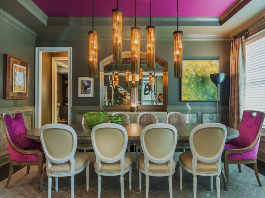 Dramatic dining room