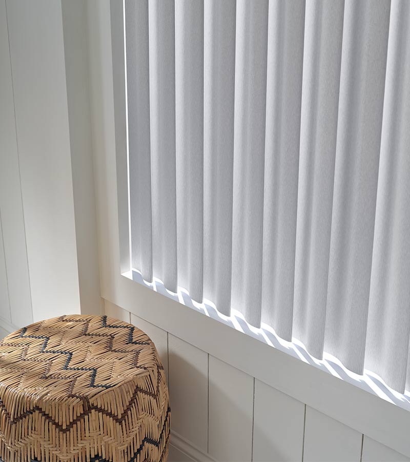 view of white fabric blinds for privacy and light control Winnetka, IL