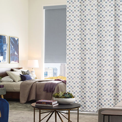 skyline-gliding-window-panels-room-divider-hunter-douglas-skyline-window-coverings panel track blinds room divider in chicago condo